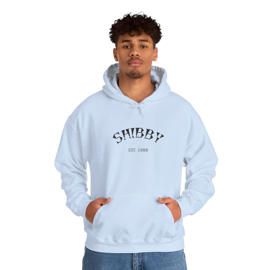 Shibby Est. 1988 Hoodie – Minimal Retro Logo Pullover