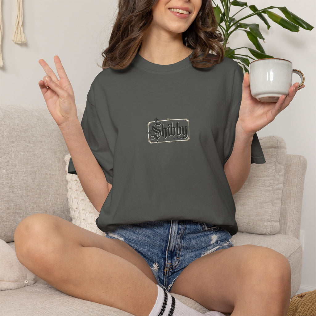 Shibby Script T-Shirt — Minimal Vintage Logo Tee