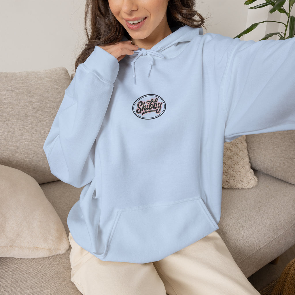 Ladies Jumpers -Shibby Logo Hoodie – Retro Script Pullover