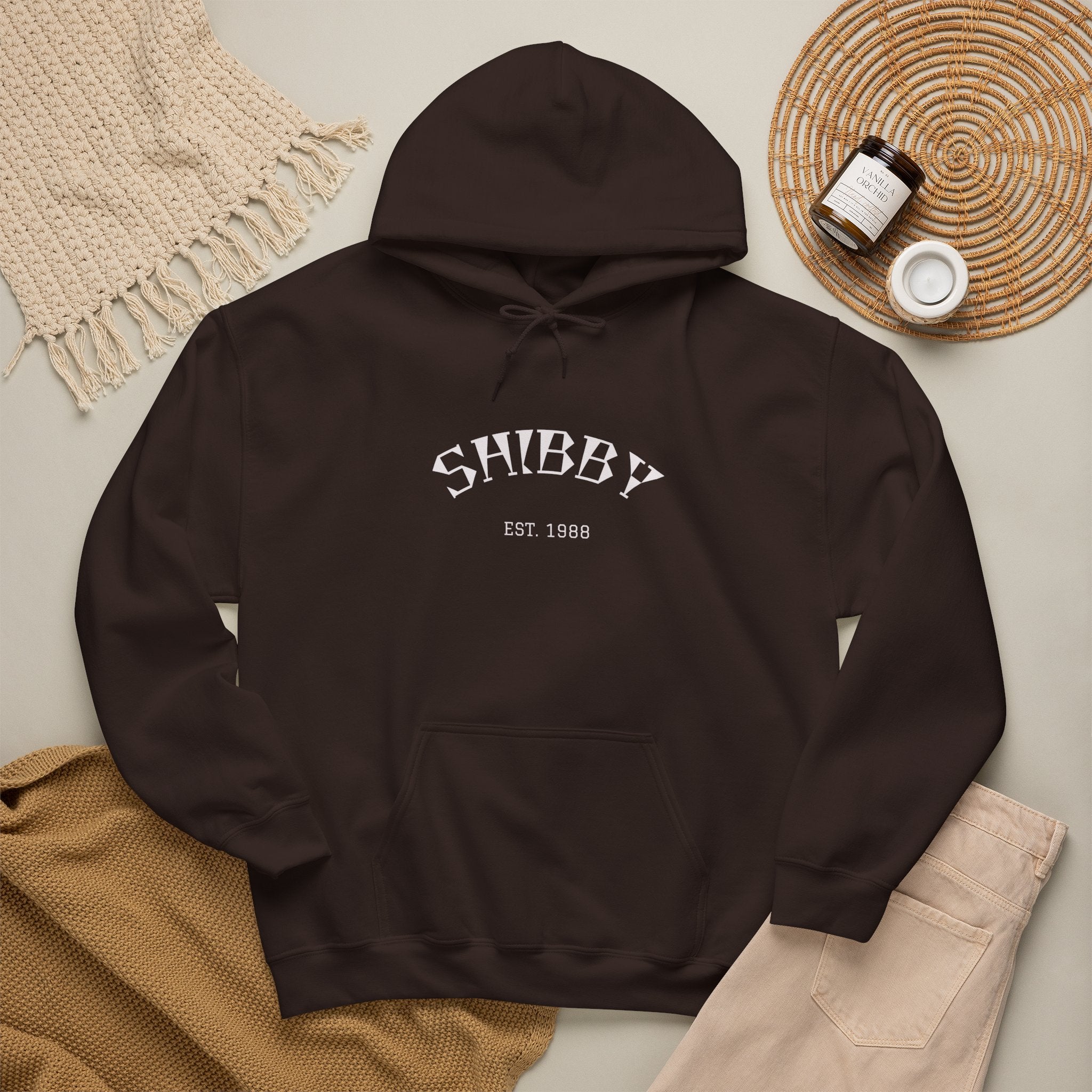Shibby Est. 1988 Hoodie – Minimal Retro Logo Pullover