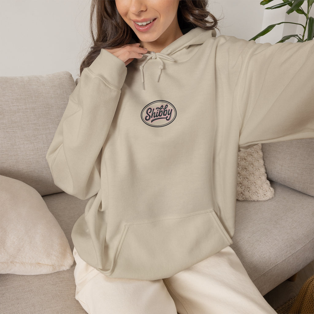 Ladies Jumpers -Shibby Logo Hoodie – Retro Script Pullover