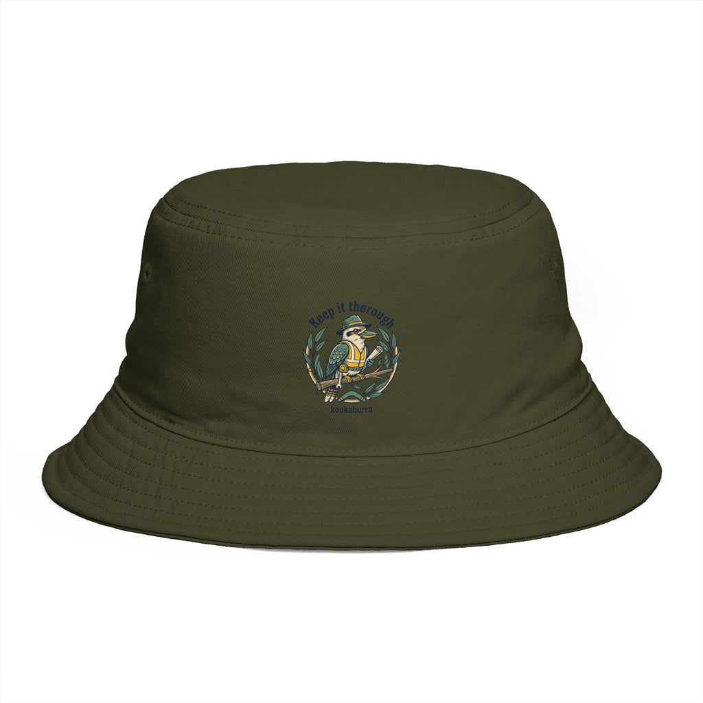 Shibby Vintage Fishing Bucket Hat — "Keep It thorough Kookaburra"