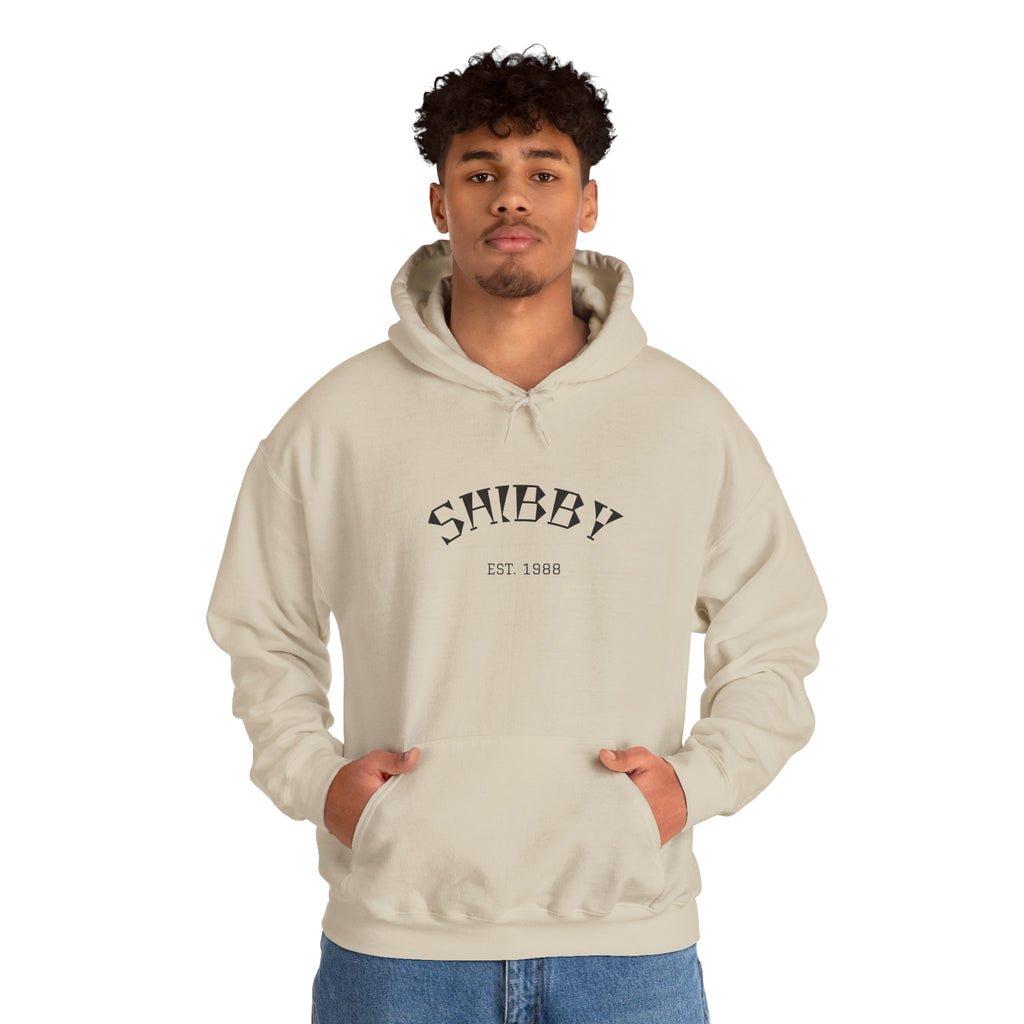 Shibby Est. 1988 Hoodie – Minimal Retro Logo Pullover