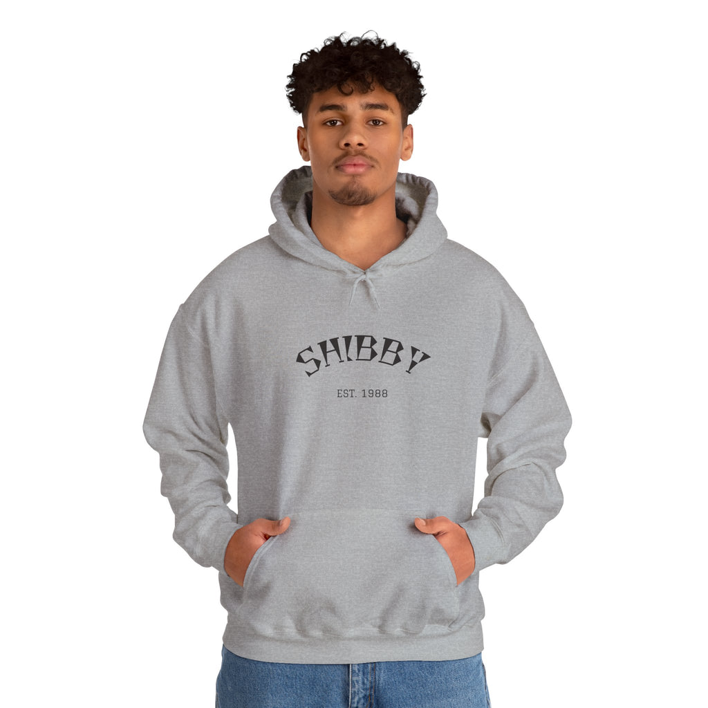 Shibby Est. 1988 Hoodie – Minimal Retro Logo Pullover