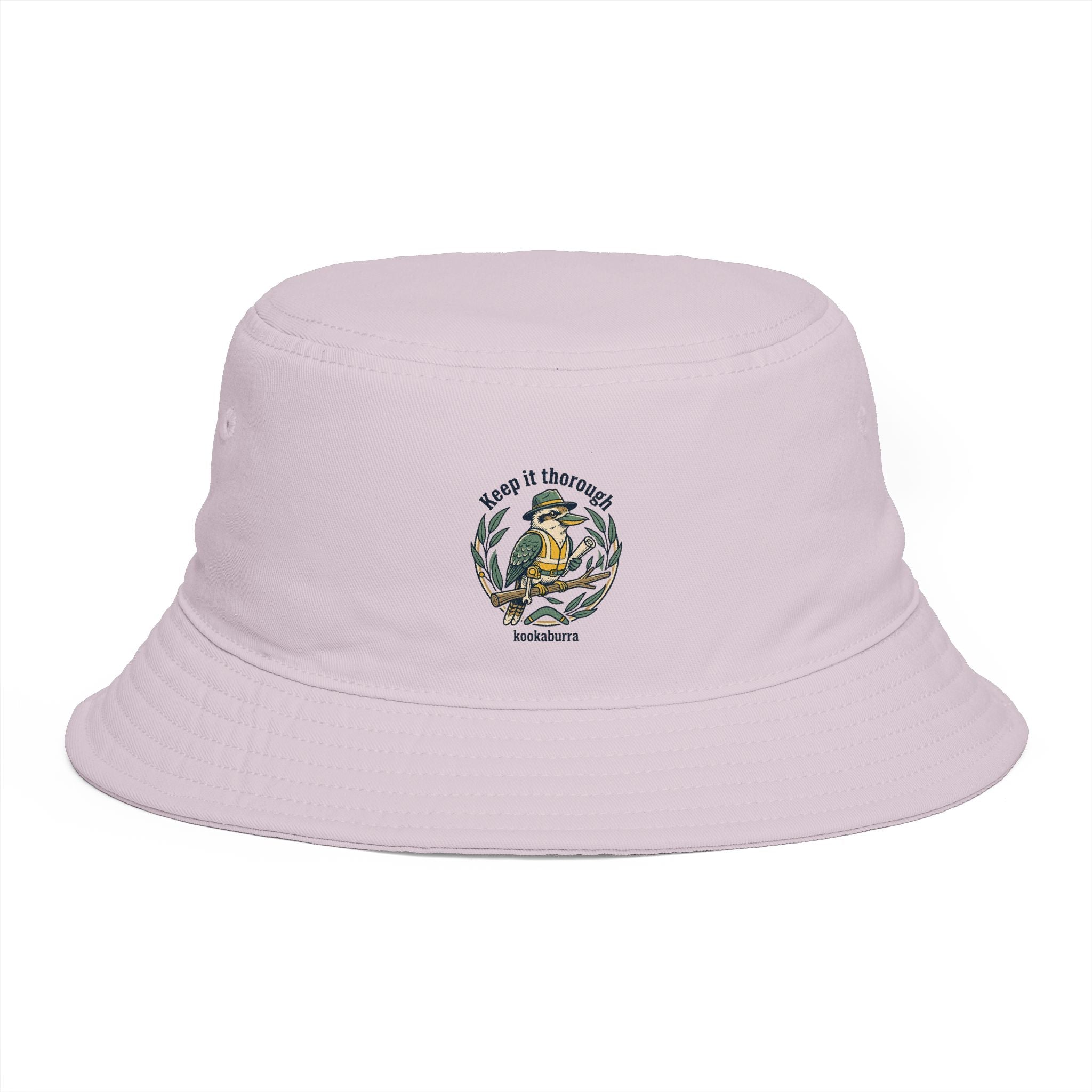 Shibby Vintage Fishing Bucket Hat — "Keep It thorough Kookaburra"